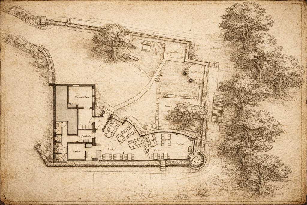 Karte mit Grundriss der Burg3-Anlage